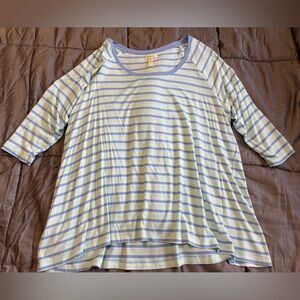 Matilda Jane Blue and White Striped Long Sleeve Top